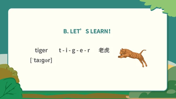 卡通动物英语《ANIMALS》教学课件PPT模板