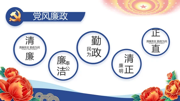 蓝色党建党支部工作总结汇报计划PPT