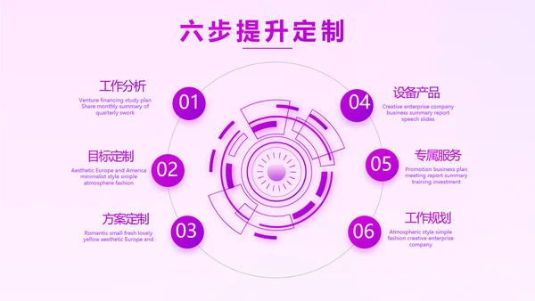紫色项目工作开展计划商务动态PPT