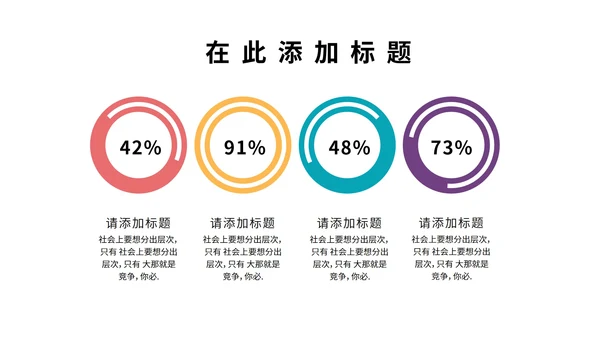 小清新橙色商务汇报PPT模板