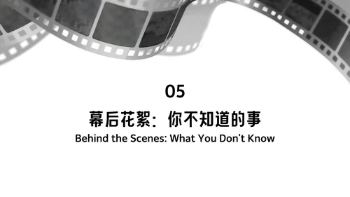 黑白简约导演个人职业介绍PPT模板
