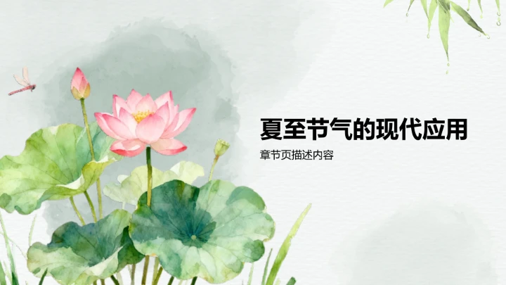 二十四节气夏至PPT模板