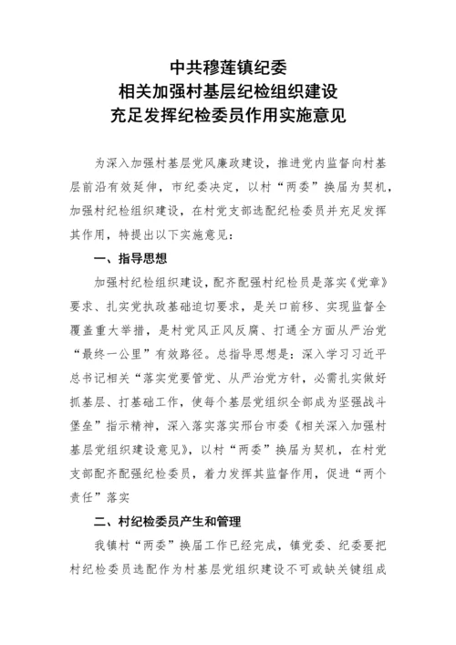 农村纪检员实施专业方案.docx