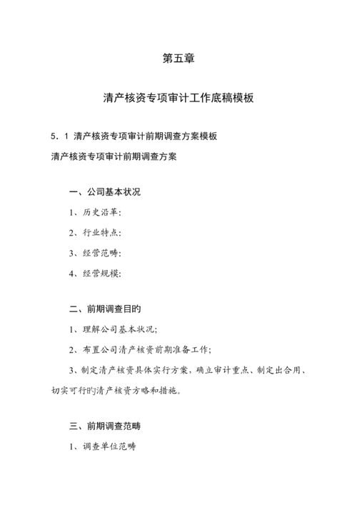 清产核资专项审计工作调查专题方案.docx