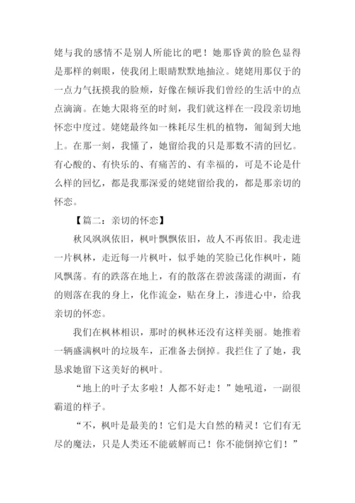 亲切的怀恋作文.docx