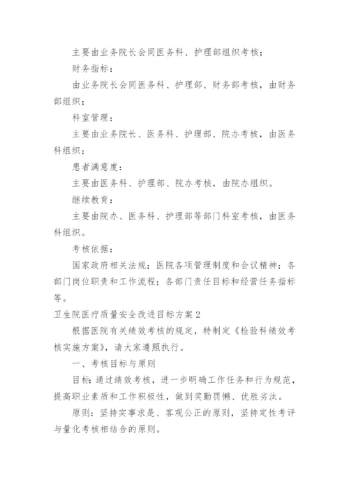 卫生院医疗质量安全改进目标方案.docx