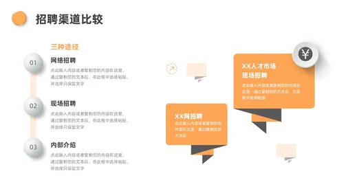黄色灰色3D风人力资源年终总结PPT模板