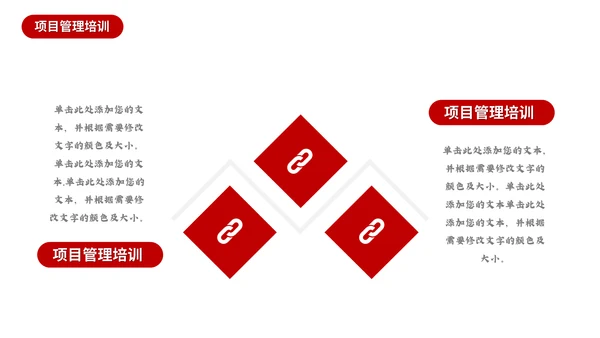 红色商务公司项目管理通用PPT模板