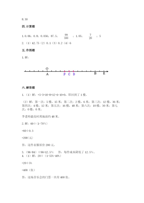 六年级下册数学期末测试卷含答案【培优a卷】.docx