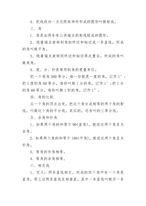 常见初一数学上册知识点总结.docx