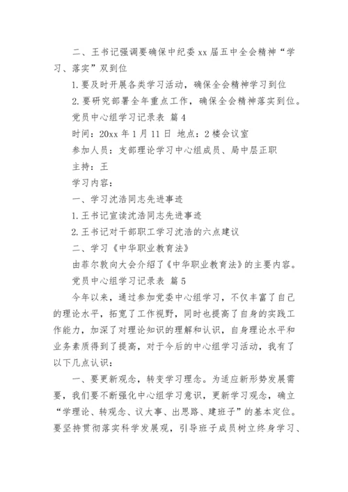 党员中心组学习记录表.docx