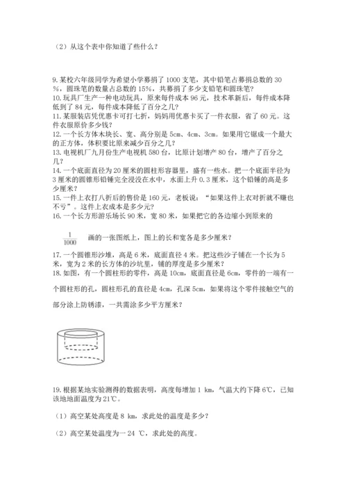 六年级小升初数学应用题50道（易错题）word版.docx