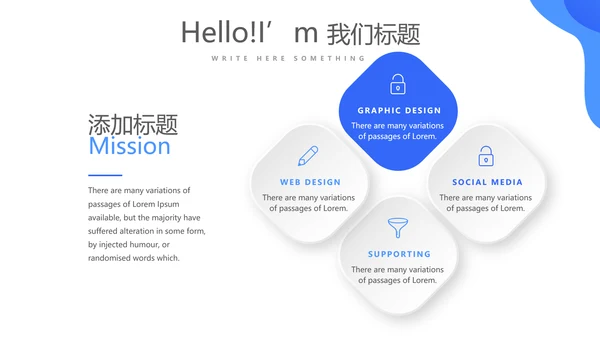 蓝色时尚优质护理示范病房工作总结动态PPT