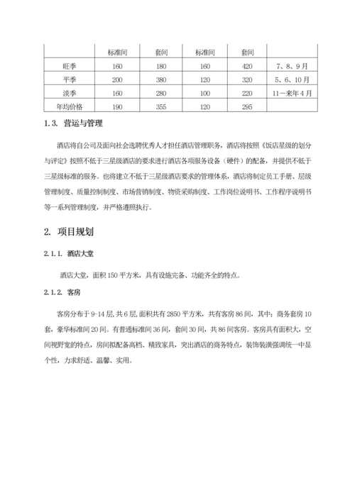 汉庭商务酒店投资计划书.docx