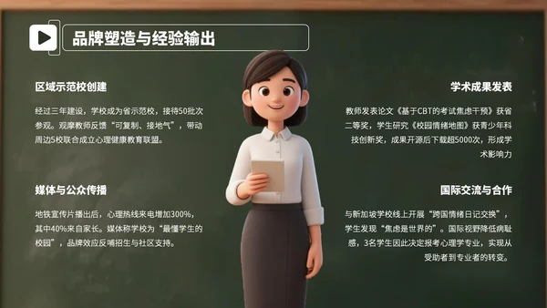 绿色卡通学生心理辅导教育会PPT
