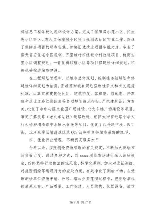 市城乡规划管理局工作总结 (2).docx
