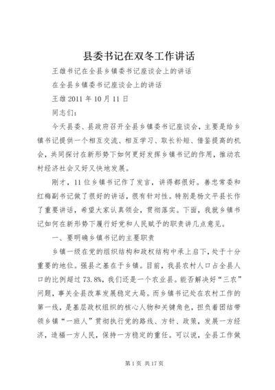 县委书记在双冬工作讲话 (4).docx