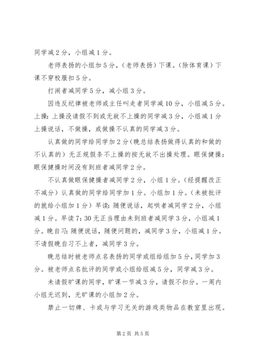 八(2)班学习小组评价标准及表格.docx