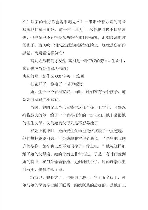 什么的那一刻作文600字初中