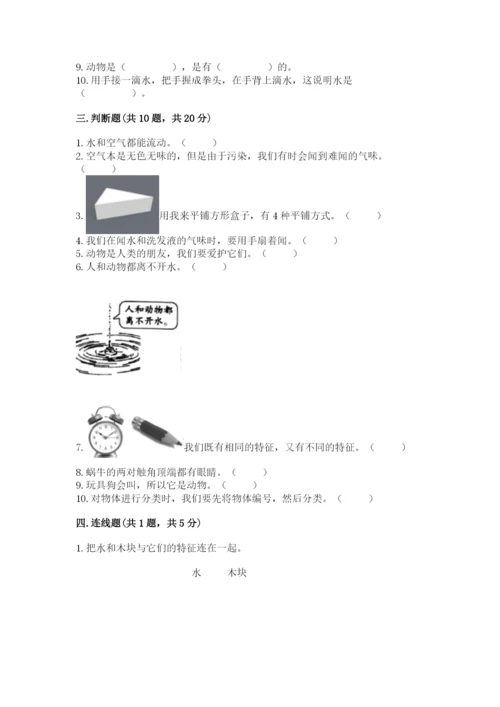 教科版一年级下册科学期末测试卷【研优卷】.docx