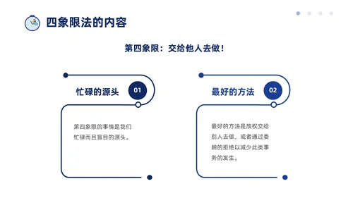 蓝色插画扁平商务时间管理PPT课件