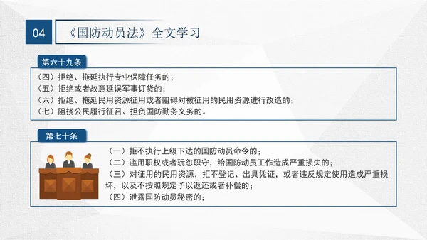 2024年中华人民共和国国防动员法全文解读学习PPT
