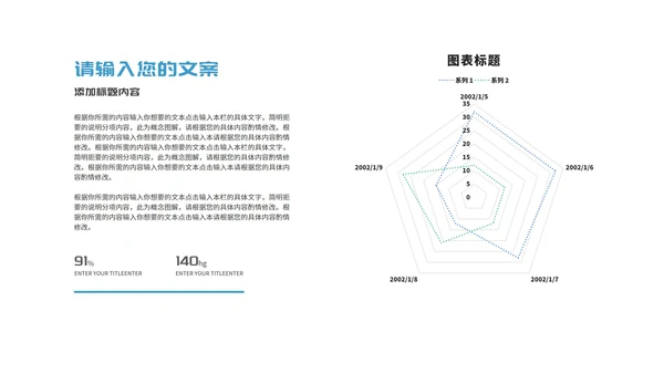 简约风蓝色几何图形项目进度工作报告PPT模板