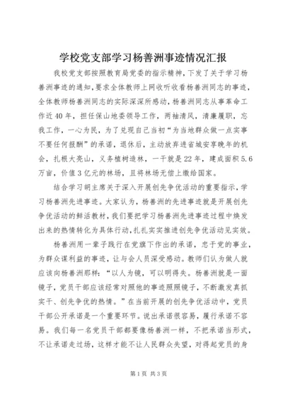 学校党支部学习杨善洲事迹情况汇报 (3).docx