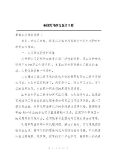 暑假实习报告总结5篇.docx