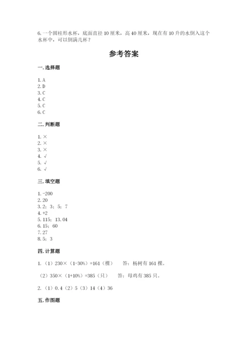 灌云县六年级下册数学期末测试卷（研优卷）.docx