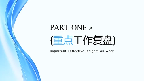 蓝色渐变年中述职工作总结PPT模板