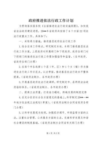 政府推进依法行政工作计划 (2).docx