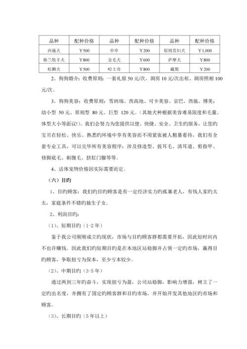 宠物店创业综合计划书.docx