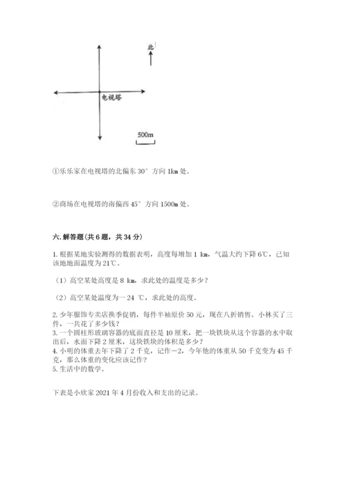 防城区六年级下册数学期末测试卷精品加答案.docx