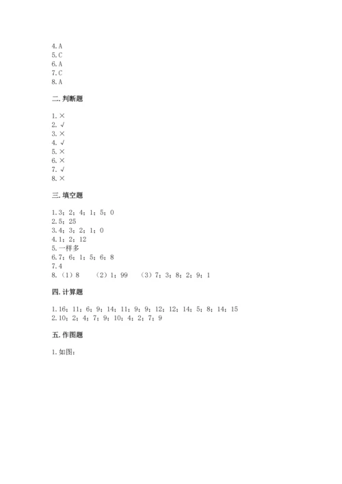 小学一年级上册数学期末测试卷及答案（典优）.docx
