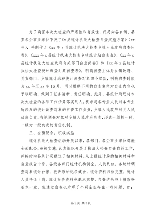 县统计执法检查自查报告 (3).docx