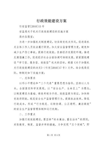 行政效能建设方案.docx