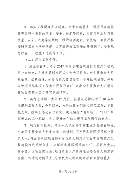 县重点工作完成情况的自查报告.docx