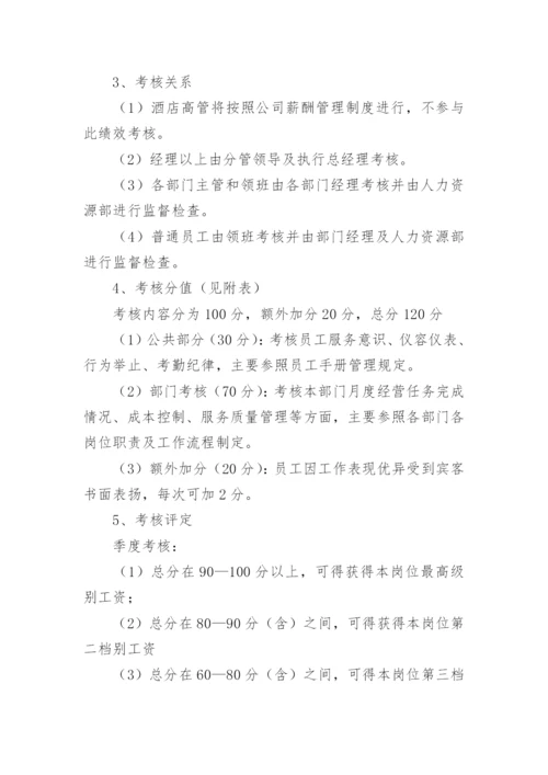 酒店管理人员绩效考核方案.docx