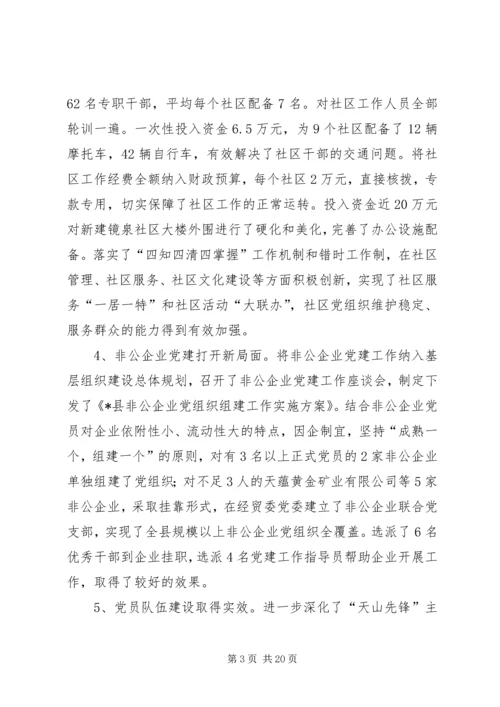 县委副书记组织工作会议上的讲话.docx