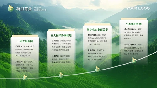 黄绿色风乡村振兴PPT模板
