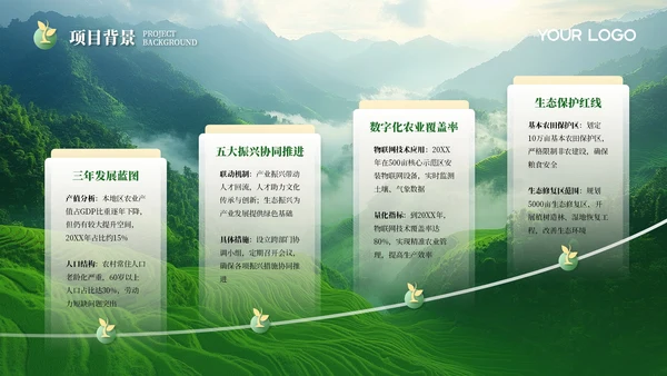 黄绿色风乡村振兴PPT模板
