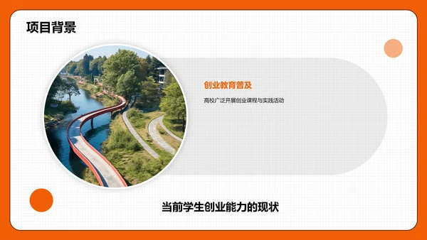 橙色插画风挑战杯创业计划书PPT模板