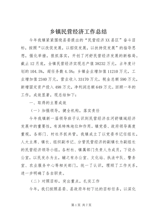 乡镇民营经济工作总结.docx