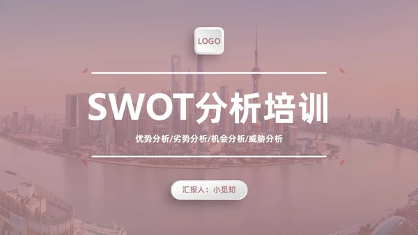 莫兰迪茶色商务SWOT分析培训PPT模板