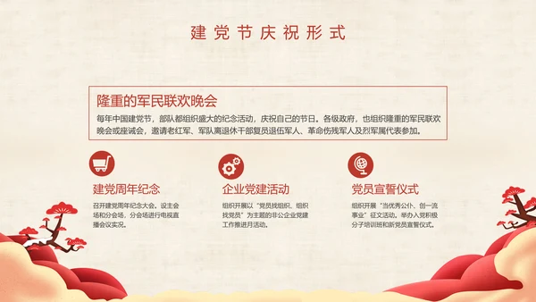 大气中国风七一建党节PPT党课课件