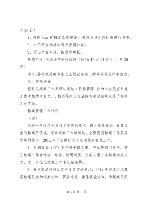 档案管理工作计划 (6).docx