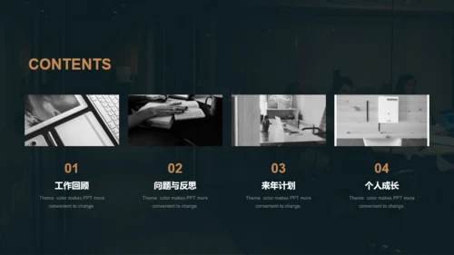 黑色20XX竞聘述职汇报PPT模板