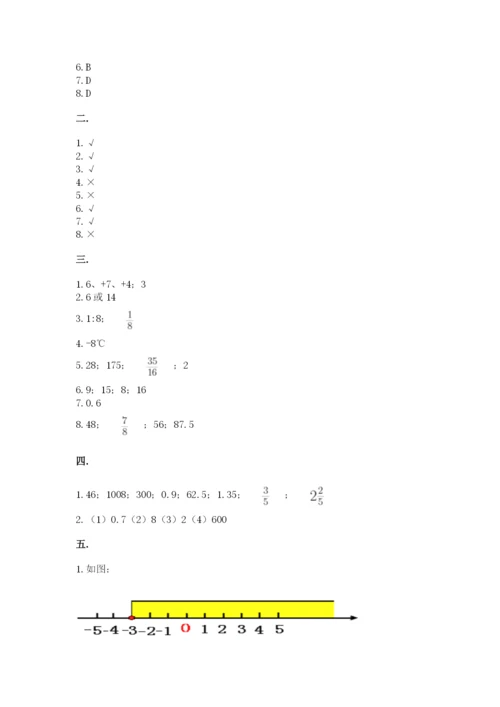 人教版六年级数学小升初试卷及参考答案（培优）.docx