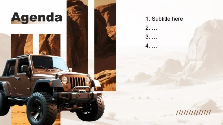 棕色商务风燃油车市场调研报告PPT主题模板